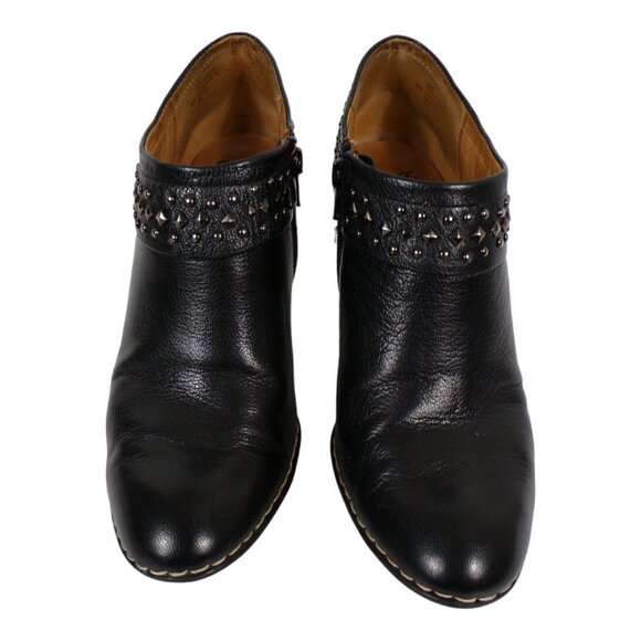 Sofft Shalene Studded Leather Heeled Booties Black 9.5M  #500 - Picture 12 of 12